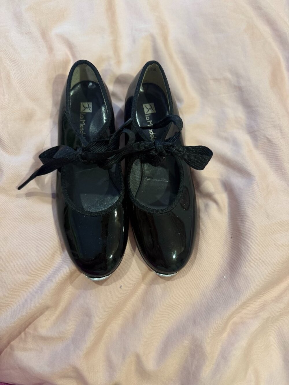 La Mendola Vintage Black Tap Shoes Little Girl 12.5